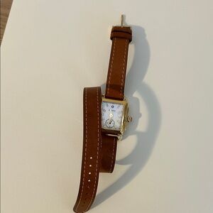 Michele Gold and Brown Women's Watch